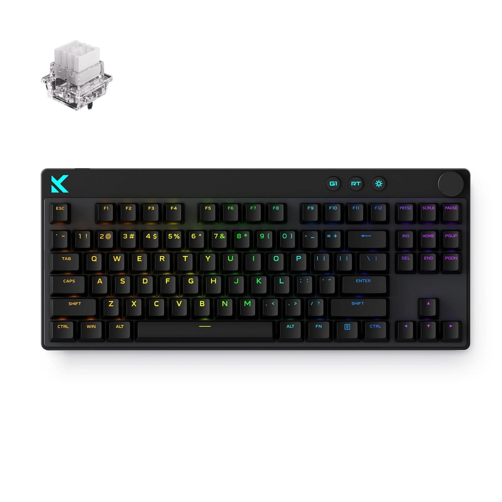 Teclado magnético MCHOSE Mix87 GT com RGB e controle de volume
