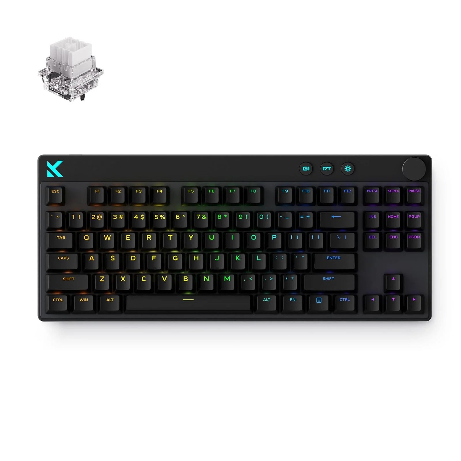 Teclado magnético MCHOSE Mix87 GT com RGB e controle de volume